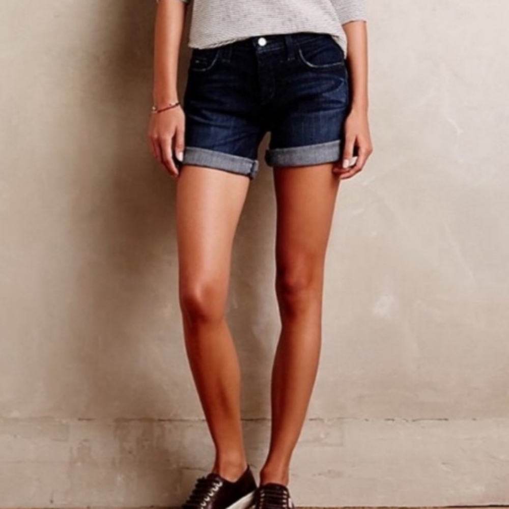 Anthropologie Pilcro & the Letterpress Dark Denim Jean Short Size 27 Mid Rise - Picture 11 of 11